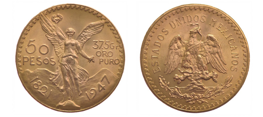 50 pesos mexicanos de oro