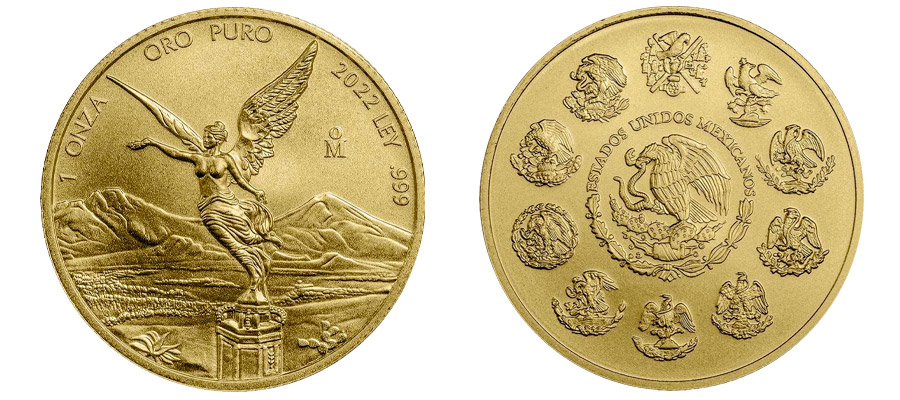 Moneda de oro Libertad de México